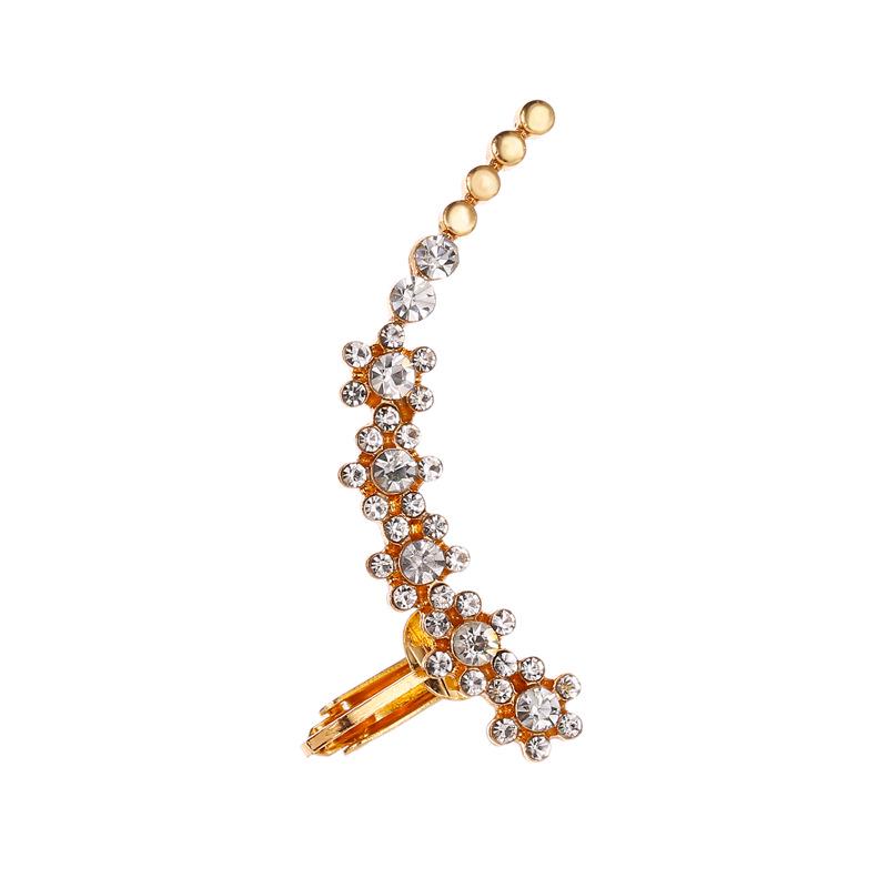 1 Stück Glänzender Zirkon Sternform Ohrklemme für Damen Ohne Piercing Ohrringe Mode Ohrclip Ohrringe Braut Hochzeitsschmuck