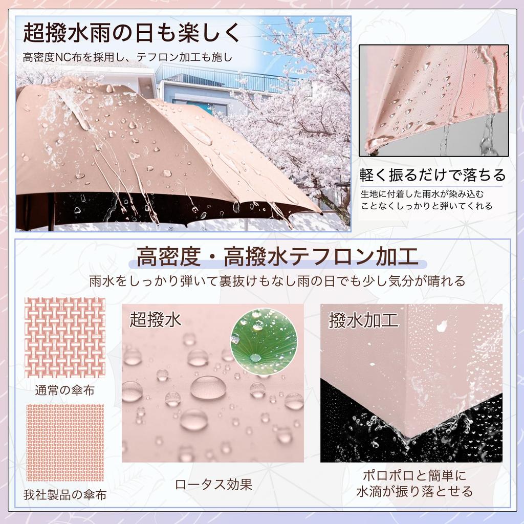 Japanese JIS AKIRARI UV Full Suitable for Sun and Includes Storage Sun Protection for and Windproof and Easy To Heatstroke 6 Rainy Season Smoke Gray X