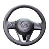 Schwarze Kunstleder Handgenähte Auto Lenkradabdeckung Für Mazda CX-5 CX5 Atenza 2014 Neuer Mazda 3 CX-3 2016