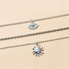 Devil's Eye Necklace Alloy Jewelry Personalized Sun Pendant Women's Multi-layer Necklace ins Style Jewelry