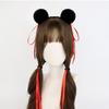 Fashionable Buns Headband Hair Tie With Soft Furry Pompoms Lovely Bowknot Buns Hairhoop For Casual and Cosplay Event
