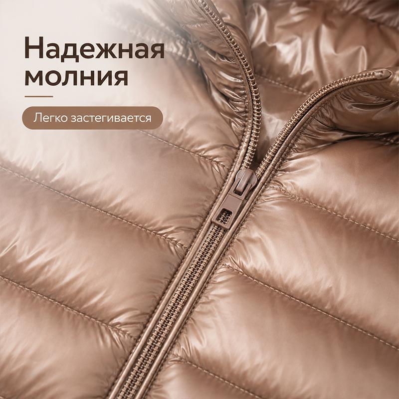 Women's Down Coats - Women Ultralight Packable Hooded Puffer Jacket, Solid Color Full Zip Quilted Short Coat with Storage Bag, Windproof Lightweight