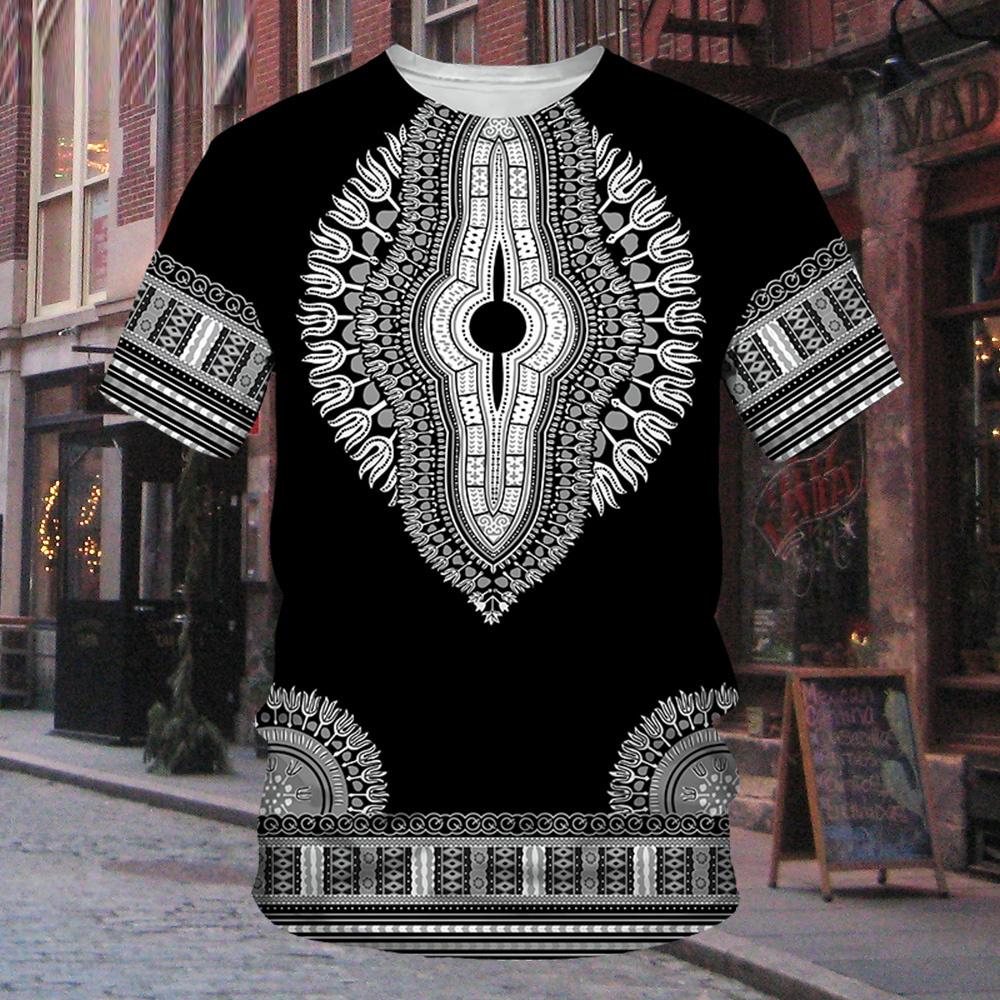 Camicia Dashiki Uomo Africana | Slim Fit Manica Corta | Streetwear Hip Hop