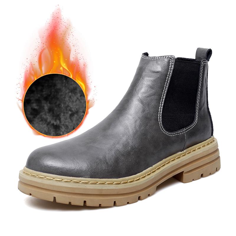 Men's Genuine Leather Chelsea Boots, High-quality Retro Casual Shoes, Comfortable Denim Boots, Street Winter Boots, Large Size48