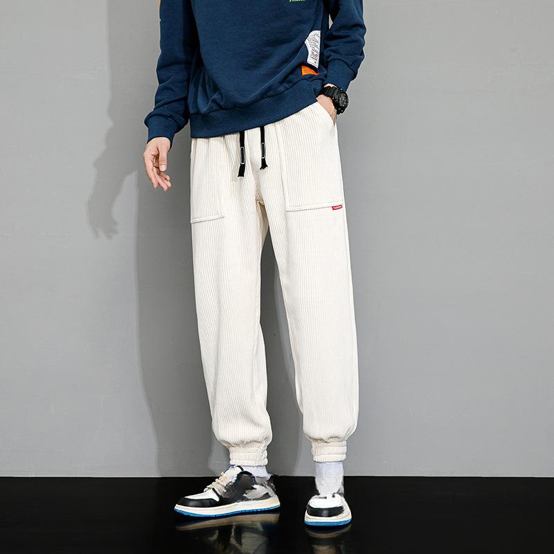 

Осенне-зимние вельветовые спортивные штаны мужские мешковатые джоггеры модная уличная одежда свободные повседневные шаровары размера плюс 8XL 2XL легкие хаки