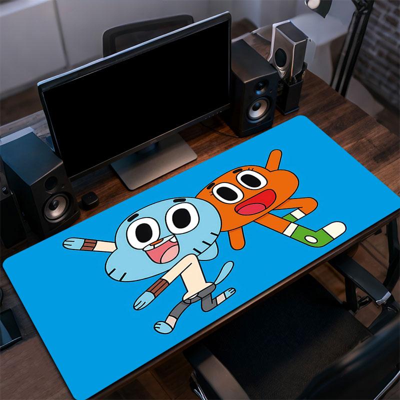 The Amazing World of Gumball Cartoon Art Mouse Pad, Large Gaming Desk Mat, Non-slip XXL Mousepad for Laptop & Tablet, Mini PC Playmat with Stitched Ed