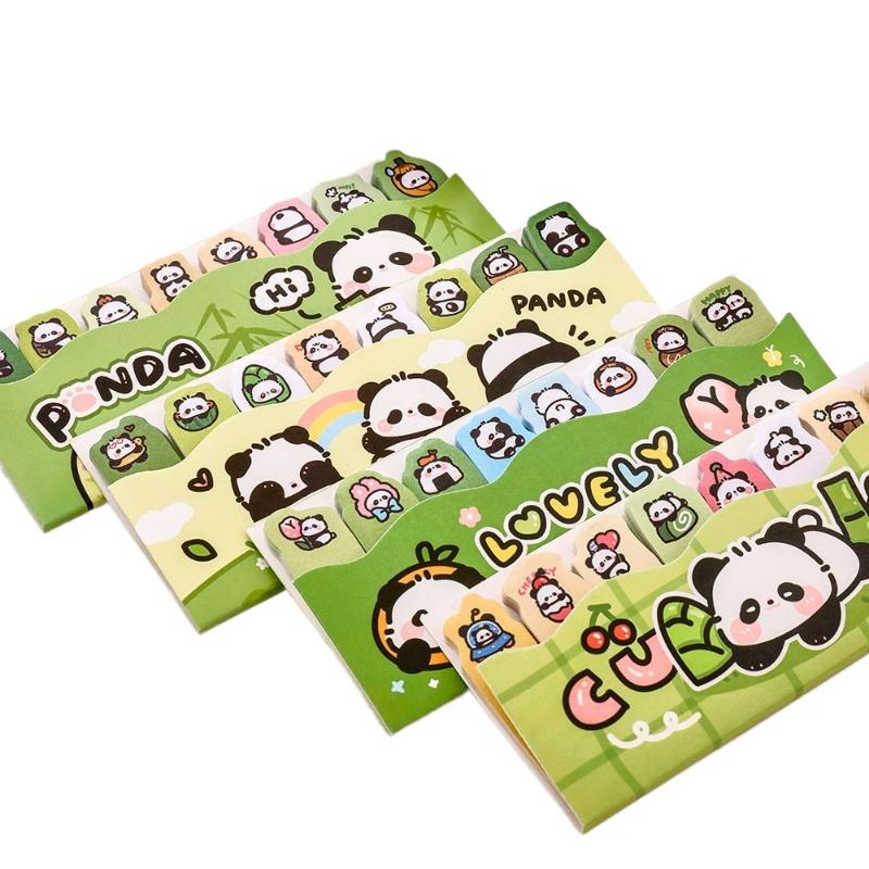 Gift Cartoon Panda Standing in Line Notes Students can peel and stick N times with cute messages and index stickers