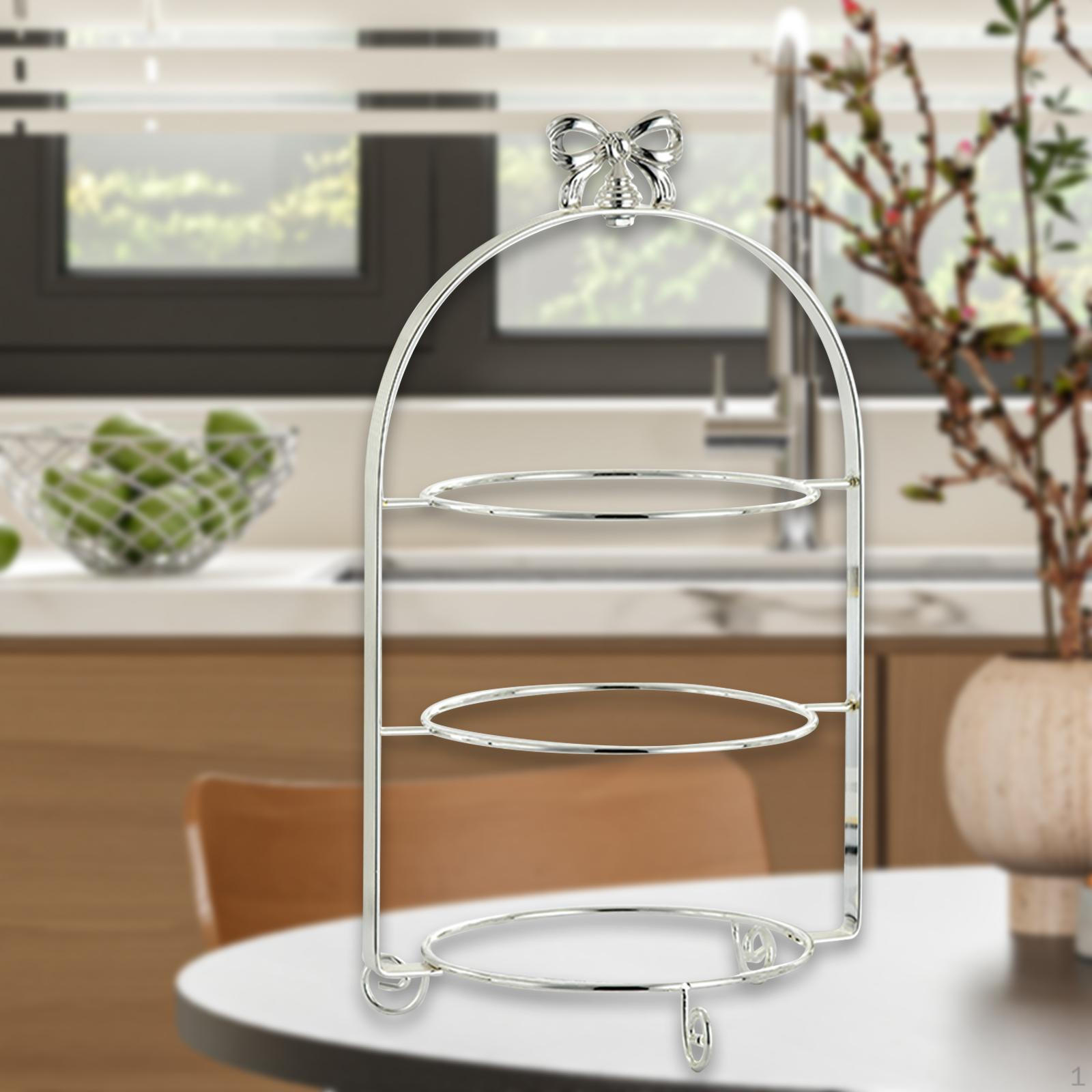 

Подставка для торта, держатель для кексов, поднос для вечеринки, простая подставка, дисплей для десертного стола three tier_silvery