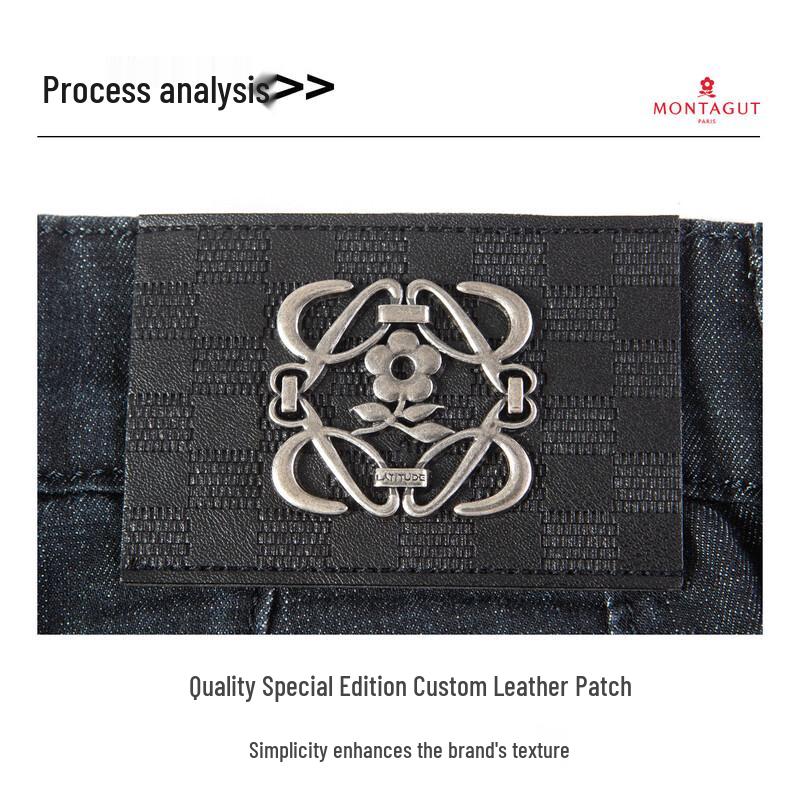 MONTAGUT Men's High-Elastic Modal Straight-Leg Jeans