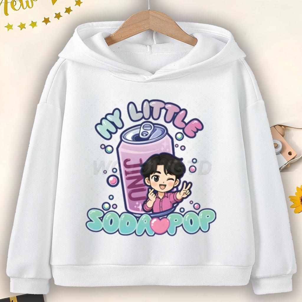 KPop Demon Hunters Soda Pop Graphic Hoodies Movie Fashion Casual Sweatshirt Harajuku Pullover Tops Children's Girl Hooded Sweatshirts