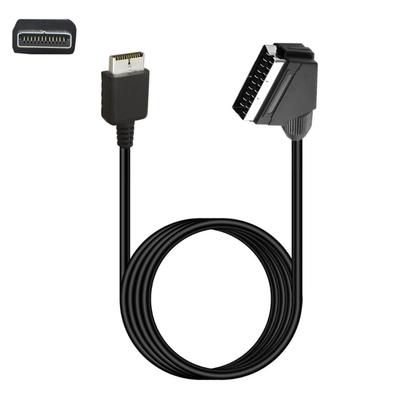 5.9ft SCART RGBs Cable For 1 2 3 Systems Enhanceds Sound Video Quality TV Gaming Accessory