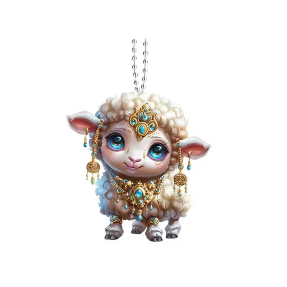 

Акриловая подвеска в китайском стиле, зодиакальный кулон, мультяшная подвеска для подвешивания, плоская подвеска, брелок для ключей для машины, рюкзака, Новый год Style 2