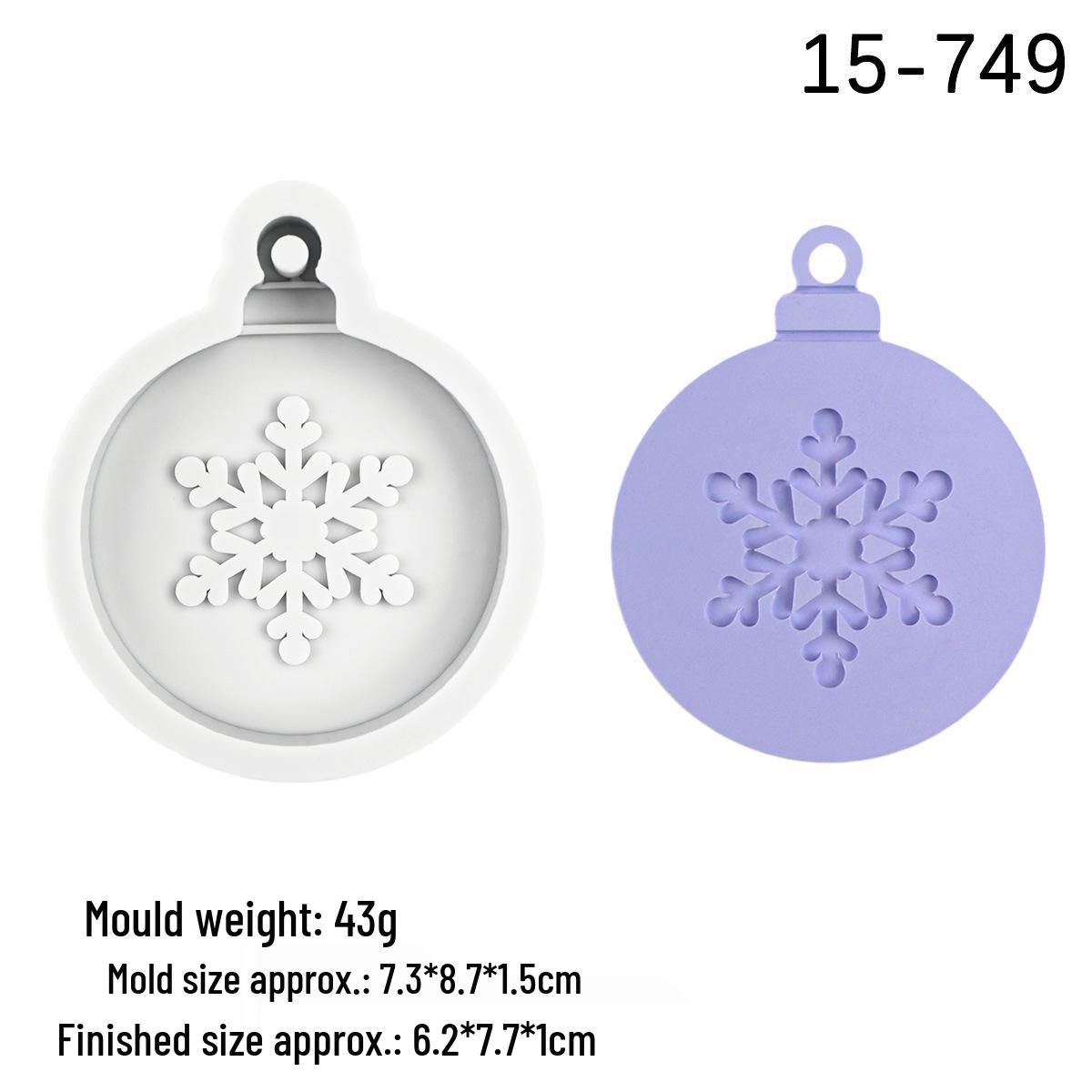 Силиконовая форма «Олень и снежинка» для рождественских бирок, ароматерапии и украшения тортов