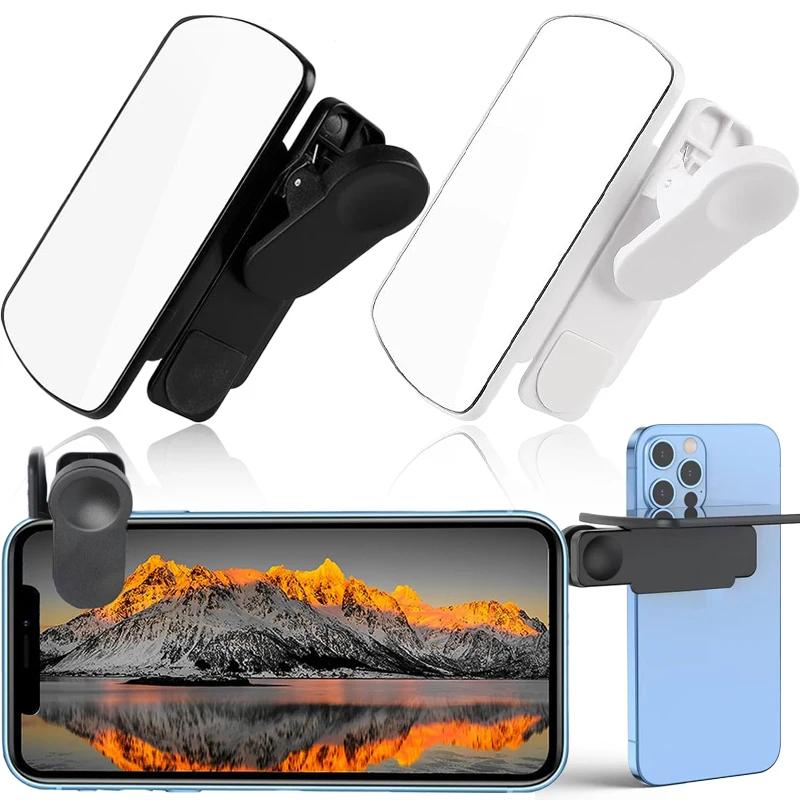 Mobile Phone Reflection Camera Clip Selfie Reflector Mirror Reflection Clip Kit Tools for Travel Video