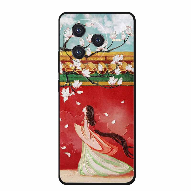 Für Xiaomi POCO F7 Pro Ultra Hülle F7Pro 3D Präge Blume Schwarzes Silikon Weiche Rückseite Hülle Für Redmi K80 Pro Hülle K80Pro Coque