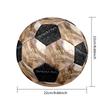 Ronaldo's Golden Marble Texture Soccer Ball Size 5 Football Machine Sewn Indoor/Outdoor Training and Matches Ideal for Soccer Enthusiasts
