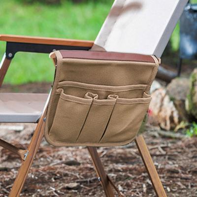 Aufbewahrungstasche für die Armlehne von Campingstühlen, Canvas, Klappstuhl-Organizer, Seitentasche, Tasche für Outdoor-Camping, Picknick, Angeltasche