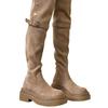 Women's over the knee long boots 2026 new style thick heel retro rivet large size suede two on knight boots