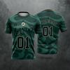 Summer Men's Striped 3D Printed Crew Neck T-Shirt