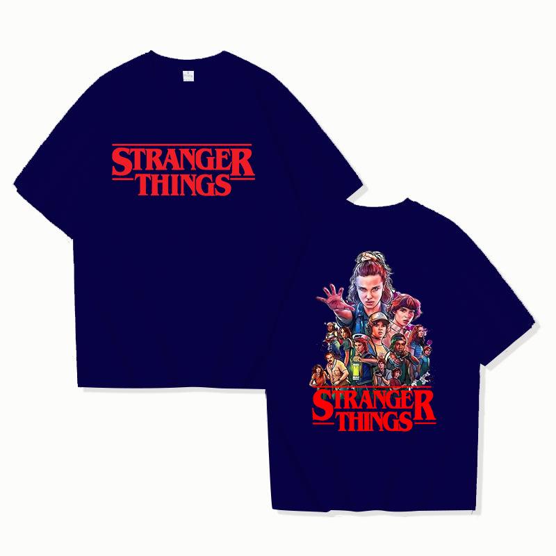 Camiseta de Manga Curta de Verão Unissex Stranger Things, Tamanho Grande XXS-4XL, Exclusivo Transfronteiriço