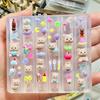 1PC Silicone Nail Art Mold Cartoon Lace Bow Rabbit Cute Bear Balloon Flower Button Nail Art DIY 3D Decoration Mold