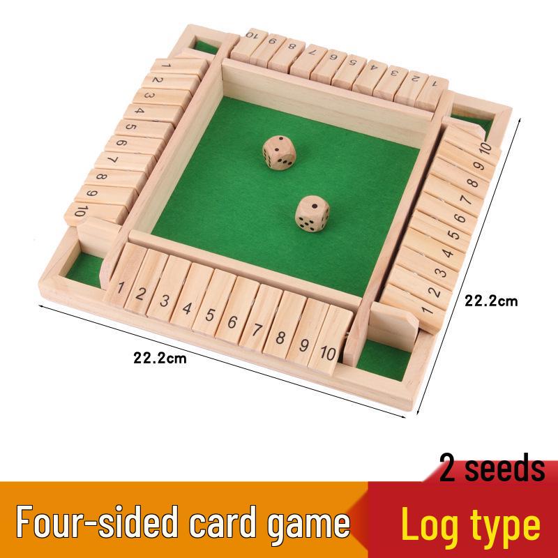 Children's Number Flip Card Game: Educational, Entertaining, Four-Sided Board & Drinking Game Props for Parties