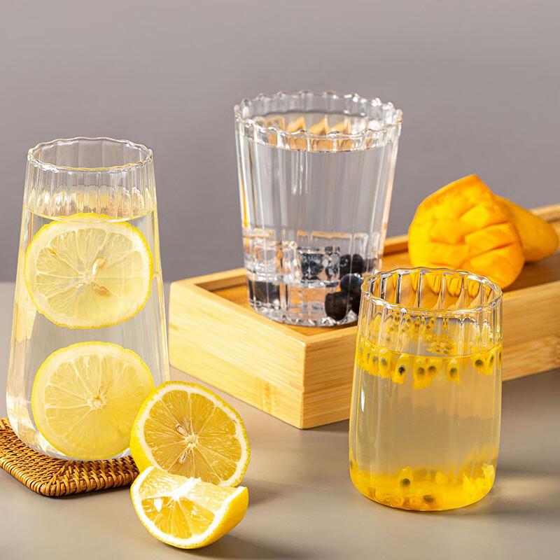 Ins-stil Värmetåliga Texturerade Glasmuggar (400 ml, Set om 2)