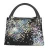 Black And Multicolor Sequins Faux Insulated Lunch Bag for Women Children Portable Food Boxes Thermal Lunch Box Tote
