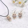 3/5/8pcs alloy owl enamel jewelry, creative animal bird pendant, suitable for DIY bracelets, necklaces, jewelry making, earrings