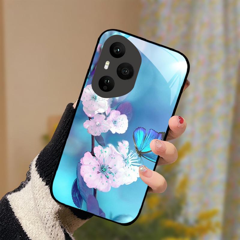 Tempered Glass Phone Case For Honor 400 Pro Honor400 Lite 5G Cover Luxury Painted Hard PC Fundas Shockproof Protective Shell