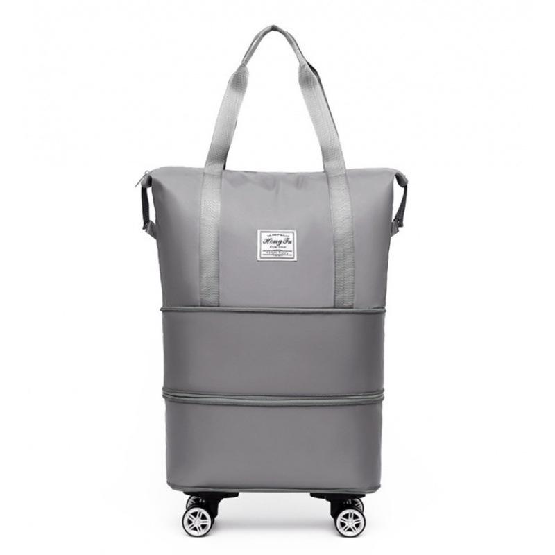 Expandable Waterproof Travel Bag with Universal Wheels and Dry/Wet Separation - Large Capacity for Students, Business, and Maternity Trips