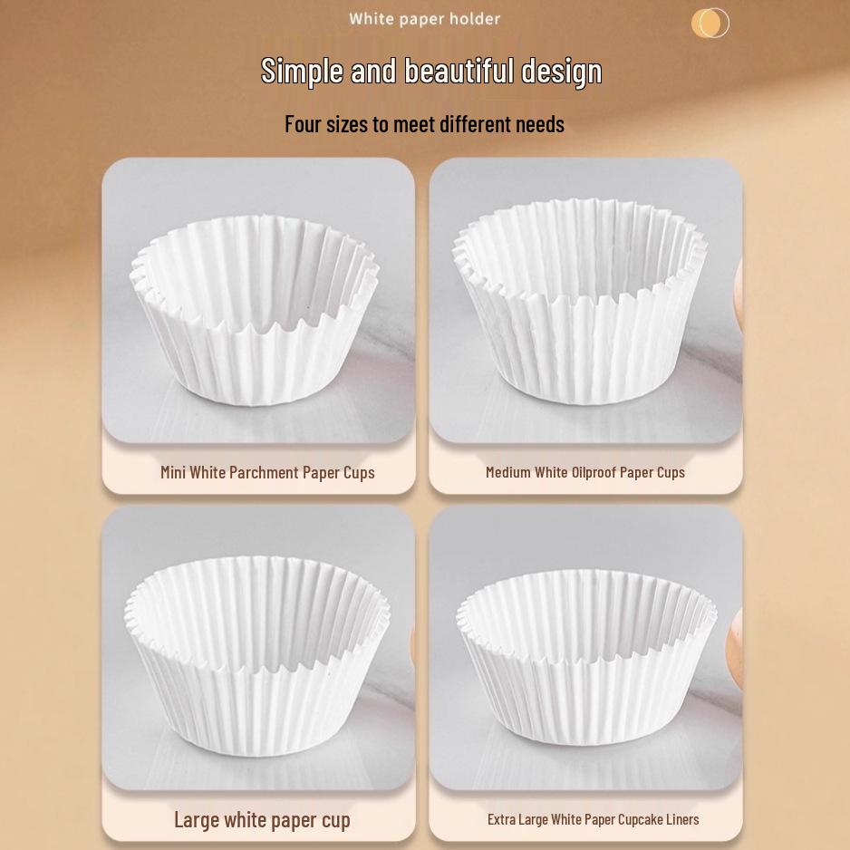 Snowy Niang High-Temp Resistant Oil-Proof Cupcake & Mooncake Baking Mold Paper Cup with Support Bottom.