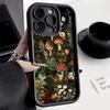 Enchanted Forest Mushroom & Floral Art Phone Case for iPhone 17 16 15 14 13 12 11 Series Pro Max Plus