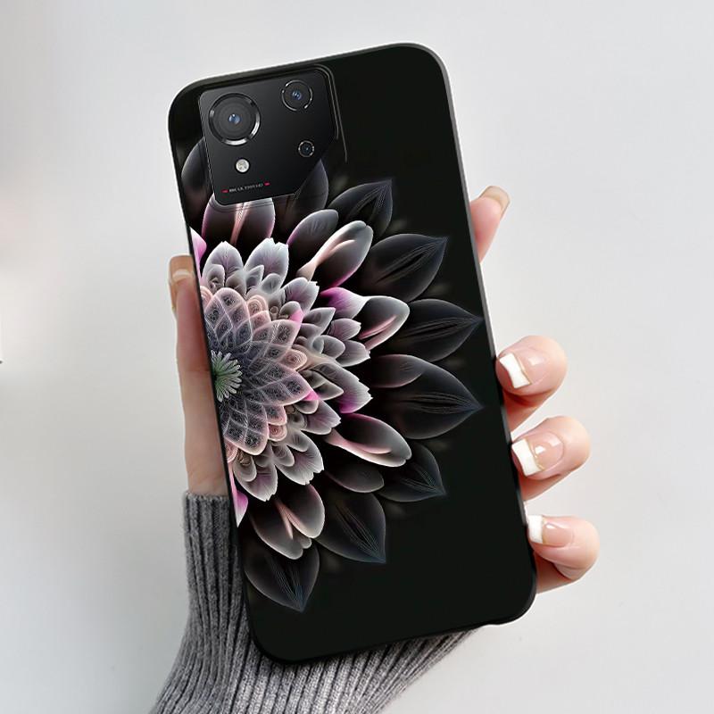 Casing For Asus ROG Phone 8 Phone8 ROG8 Pro Case Luxury Dragon Cute Cool Boys Girls Slim Black Matte Soft TPU Back Protect Cover