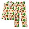 Women's Casual Fashion Christmas Print Long-Sleeve Top And Pants Homewear Set