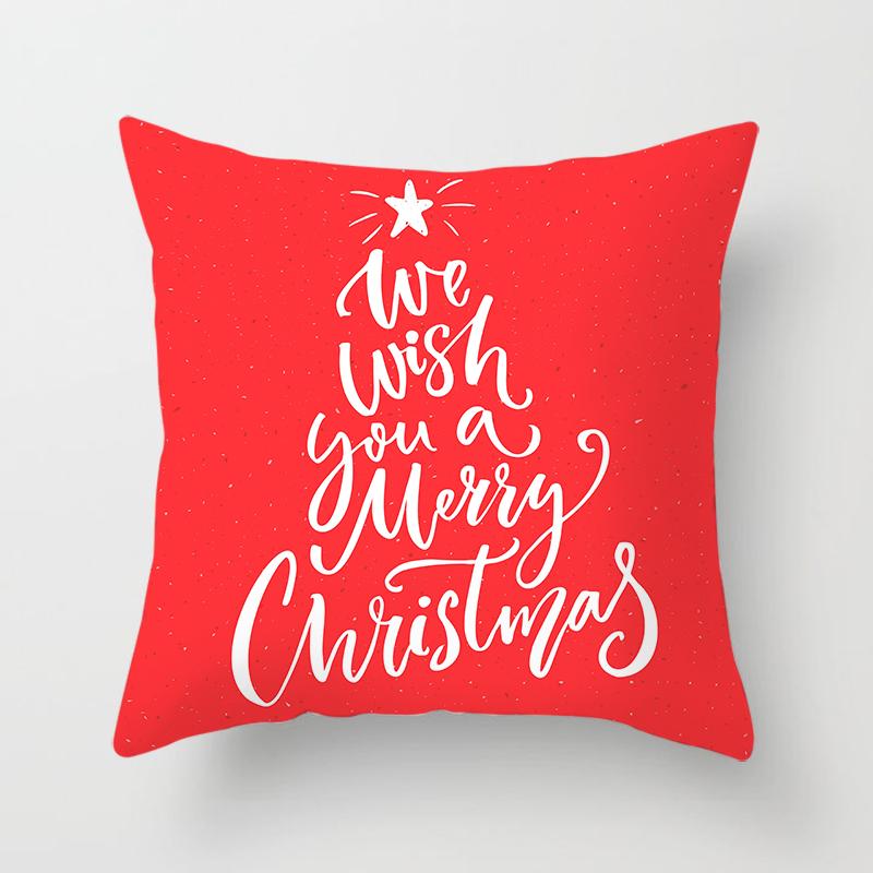 

С Рождеством наволочка с принтом в рождественском стиле, чехол для подушки, домашний декор для дивана, наволочка 40x40cm