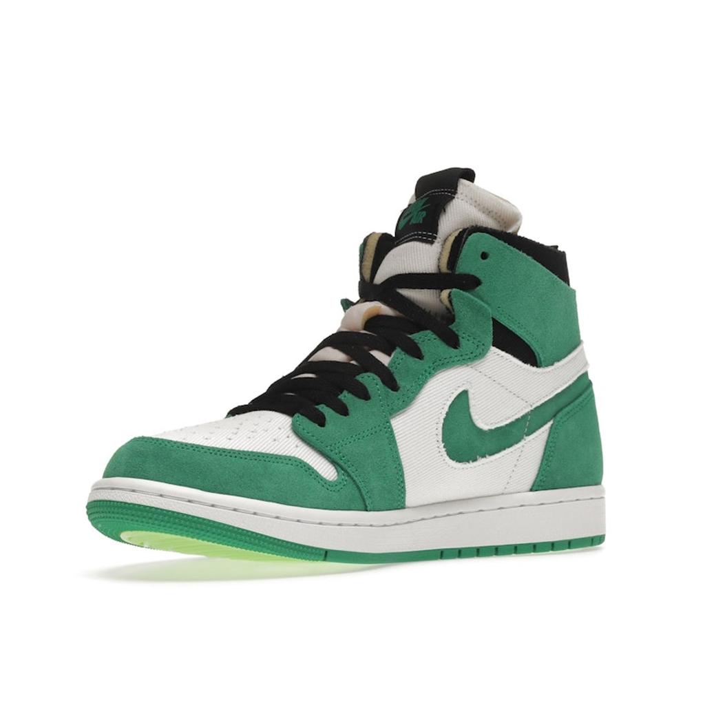 Air Jordan 1 High Zoom Comfort Stadium Green Women Sneakers White Black CT0979-300