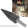 Firewood Bit Cone Wood Splitting Drill Carbon Steel Log Splitter Tool with 3Pcs Removable Shank