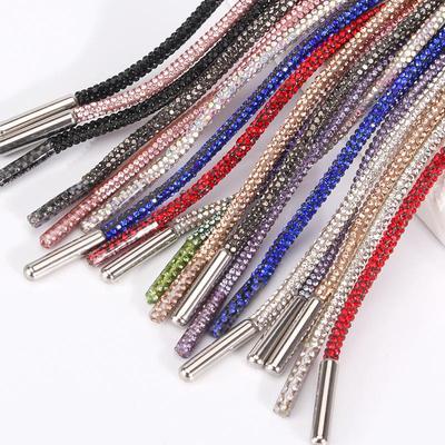 Rhinestone Crystal Shoelace Tube – Silver Decorative Accessories