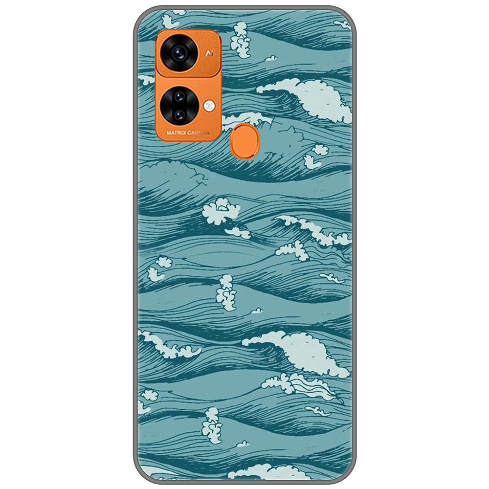 for Oukitel C33 Black Case 6.8inch Soft Tpu Cute Cartoon Back Cover on OukitelC33 Full protection bumper Anti-fall shockproof