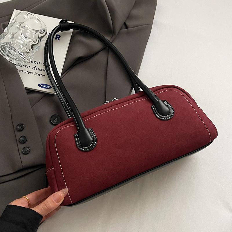 Niche retro underarm bag women's 2025 new autumn shoulder bag large capacity commuter Boston pillow bag