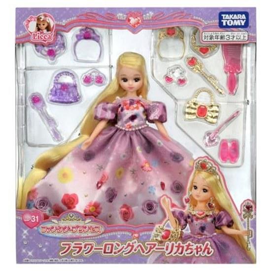 Takara Tomy Licca-chan Doll LD-31 Fantasy Princess Flower Long Hair Dress-up Play Toy Age 3 Up