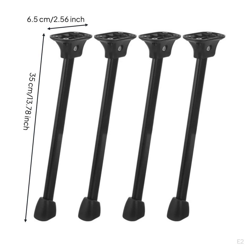 4 Pieces Folding Table Leg Foldable with Mounting Plate SpaceSaving Metal Furniture Legs