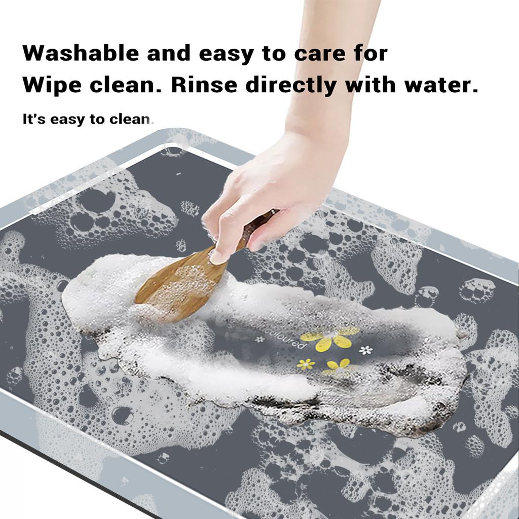 Diatomite Kitchen Floor Mat Waterproof Long Area Kitchen Carpet For Living Room Hallway Kitchen Bathroom Rug Washable