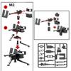 Military Doll Gatlin M2 Heavy Machine Gun Weapon Building Block Accessories Puzzle Assembly