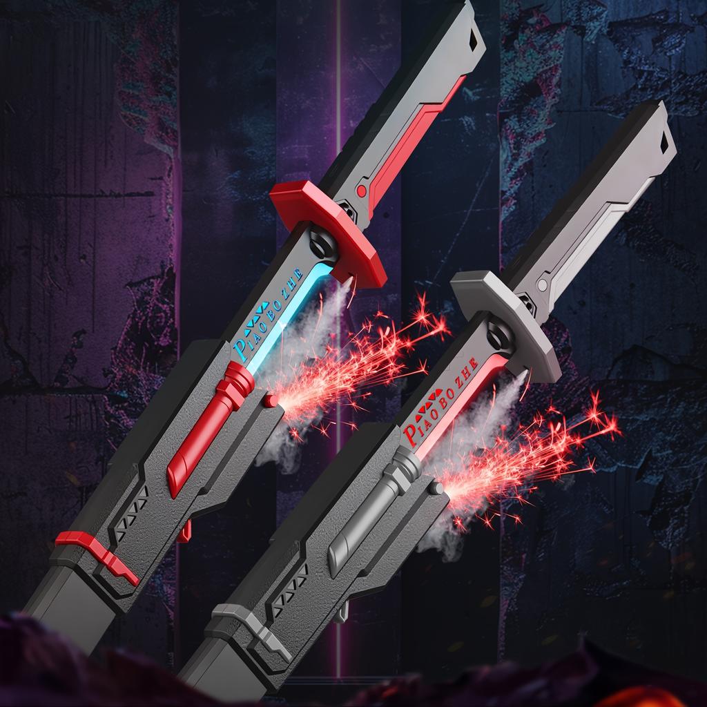 Spark & Sound Dueling Sword - Durable ABS Safe Material, Vibrant RGB Light-Activated Color Changing Blade