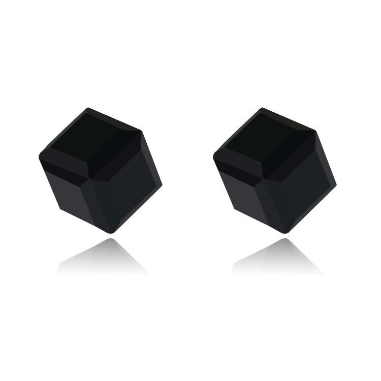 Baosalina Water Cube Magnetische Farb-Diamant-Kristall Nicht-Piercing-Ohrringe