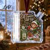 Unique Gift Idea Acrylic Christmas Money Holder Ornament Clear Fuel Up Gas Can Cash Card Holder Xmas Tree Hanging Decoration for Holiday Home Party