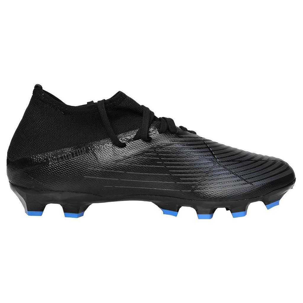 Adidas Predator Edge.3 Geschnürt Fester Boden MG Kunstrasen Stoffüberzug Balance Stoßdämpfung Fußballschuhe Herren Fußballschuhe Schwarz Weiß Blau GW9987