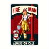 Ready To Go Firewoman Vintage Metal Tin Sign - Unique Wall Decor for Man Cave, Office, Bathroom -  Metal - Perfect Gift Idea